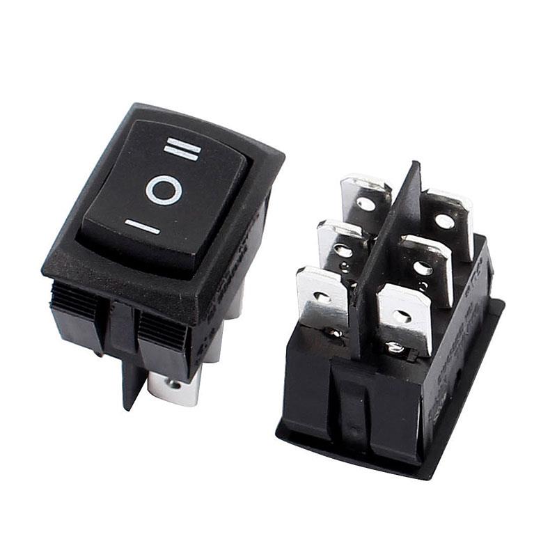 3 Position Mini Rocker Switch Mini Rocker Switch DPDT ON-OFF-ON 3 Position Snap In Boat Rocker Switch ...