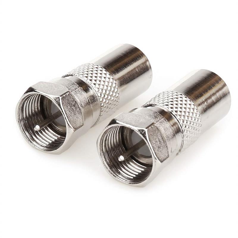 F Plug to Coax Plug Adapter FType Male to Coax Male Coaxial