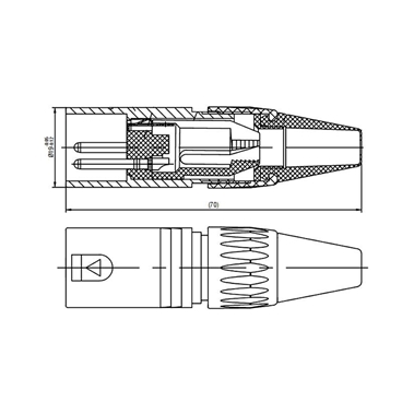 3-Pole Male XLR Connector for Cable