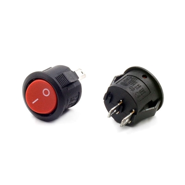 15mm Dia 2PIN SPST ON-OFF Micro Round Rocker Switch