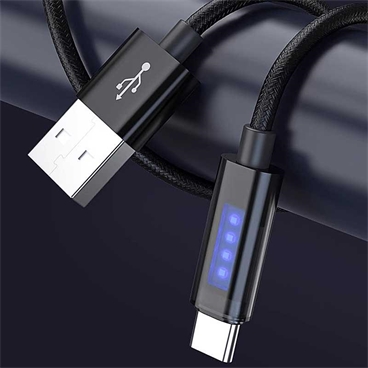 Type-C Smart Power Off Flowing Light Charging Cable Braided Wire