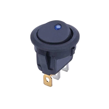 20mm Dia. 3 Pin Round DOT LED Light Rocker Switch