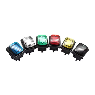 Waterproof Boat Type Rocker Switch 4 Pins DPST On Off LED Illuminated