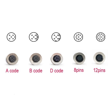 M12 Male and Female Straight Plugs Collection