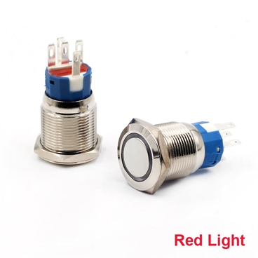 19mm 5PIN 12V LED On/off Push Button Metal Switch Momentary