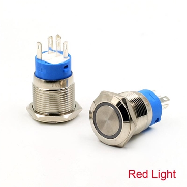 Short 19mm Push Button Switch Waterproof Ring LED