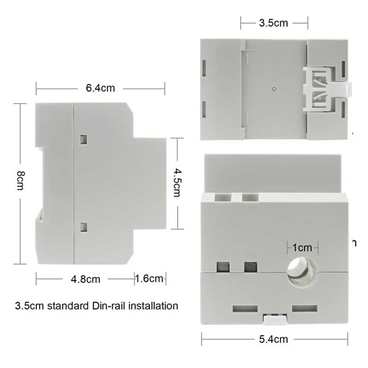 Din Rail Digital Energy Meter Wattmeter AC 40-300V 0-100A Ammeter Voltmeter